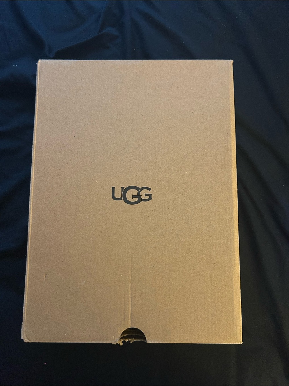 UGG Black Fluff Slide Shearling Slippers - Picture 3 of 4